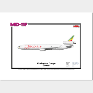 McDonnell Douglas MD-11F - Ethiopian Cargo (Art Print) Posters and Art